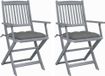 Maison Exclusive - Chaise pliante (lot de 2) avec coussins, en bois d'acacia massif