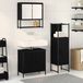 Maison Exclusive - Armoire de salle de bain avec étagères, 3 pièces, noir, bois composite