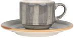 Bonna Aura Space - Tasse  à expresso & soucoupe - 80 cc - Porcelaine - set de 6