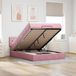 Maison Exclusive - Cadre de lit ottoman avec matelas, rose, 140x200 cm, velours