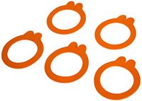 Le Parfait 8012382.0 afdichtring met 2 oren, kunststof, oranje, diameter 85 mm, 10 stuks