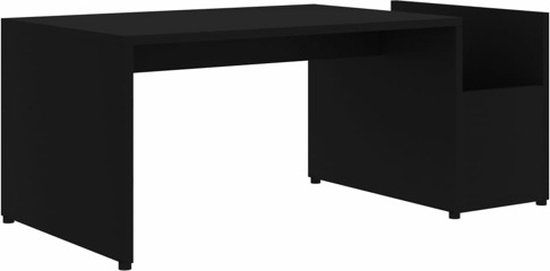 vidaXL Salontafel - 90x45x35 cm - Bewerkt Hout - Zwart