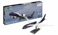 Revell Modelbouwpakket Vliegtuigen - 05612 Airbus A350-900 - Lufthansa 100 Jaar - Avion de passagers allemand - Coffret cadeau en plastique - 1:144 - Modélisme