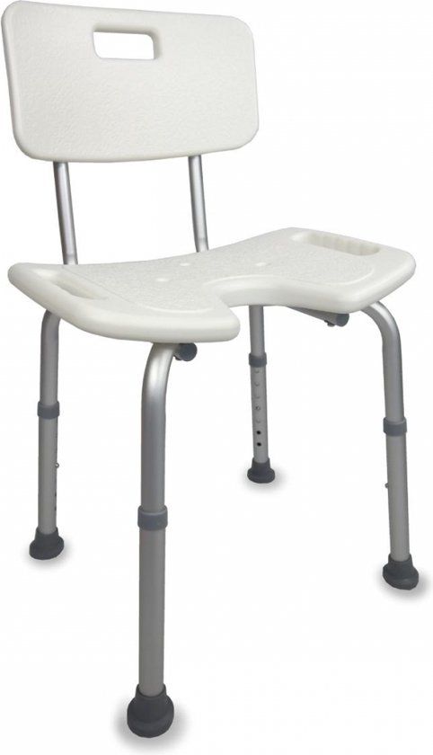 Mobiclinic Marisma Douchestoel - Met rugleuning - Verstelbaar - Wit