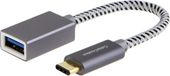 Cable Creations USB-C naar USB 3.0 A Kabel adapter, 0.15m, Zilver