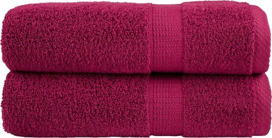 vidaXL Badhanddoeken SOLUND 2 stuks 600 g/m² 70x140 cm Bordeauxrood