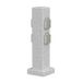 ledscom.de Tuincontactdoos Zuil POCK voor gebruik buitenshuis, IP44, 4-voudig, grijs (steenlook), hoekig, 40 cm