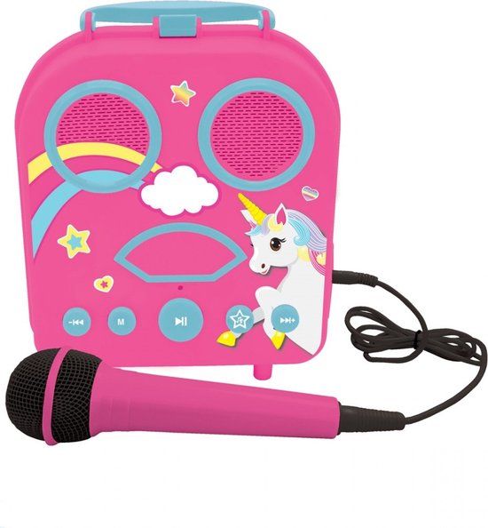 Lexibook Unicorn Bluetooth luidspreker met microfoons Roze