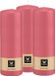 Wiedemann Bougie cylindrique/bougie pilier - 3x - rose - 20 x 7 cm - 103 heures de combustion