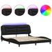 vidaXL Bedframe met LED-verlichting, zonder matras, "Hvar", zwart, 180x200 cm
