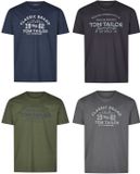 Tom Tailor T-shirt 4 Pack coupe droite Multicolore 3XL Col rond Adultes t-shirt hommes avec imprimé