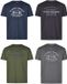 Tom Tailor T-shirt 4 Pack coupe droite Multicolore 3XL Col rond Adultes t-shirt hommes avec imprimé
