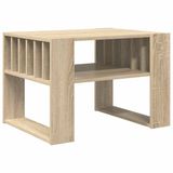 vidaXL Salontafel Sonoma-eik, 66 x 49,5 x 45 cm, Bewerkt hout