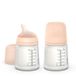 Suavinex Zero Zero Anti-koliek babyfles 180 ml, met siliconen speen met aanpasbare uitstroom (A), +0 maanden, voor moedermelk, poeder en vloeistoffen, compatibel met borstvoeding, wit, 2 stuks