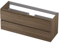 INK - Onderkast 2 Laden Greeploos met Houten Keerlijst - 1200x400x520 Mm - Zuiver Eiken