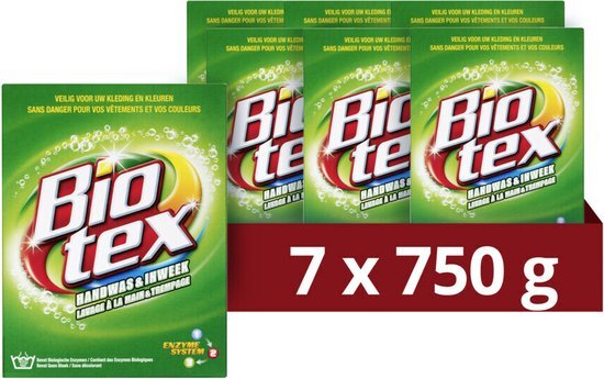 Biotex Waspoeder Handwas And Inweek Voordeelverpakking 7x750gra