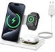 Station de recharge sans fil - 3-en-1 pour iPhone, Apple Watch et AirPods - 15 W - Pliable - Avec veilleuse