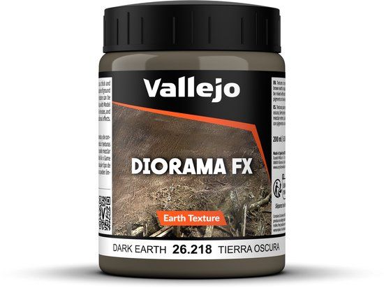 Vallejo Dark Earth Texture Paste - Diorama FX Acryltextuur - 200ml
