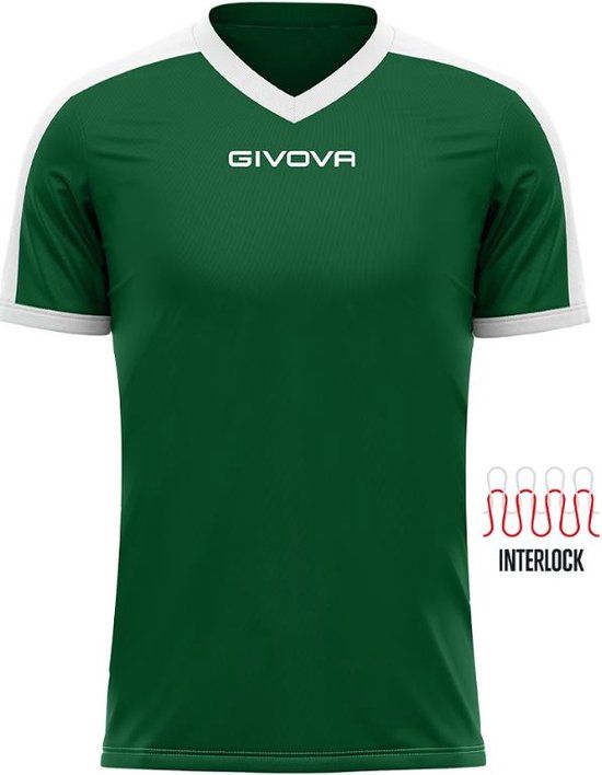 Givova Revolution Sports T-shirt - Green/White - Unisex - Size M