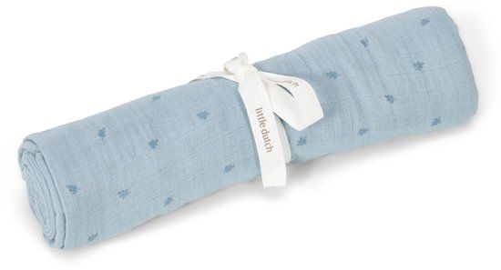 Little Dutch Swaddle - Blauw - 120 cm - Katoen
