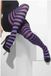 Smiffys Gestreepte Panty - Zwart & Paars