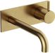 Hotbath Cobber - Wastafelmengkraan - Zonder Waste - Laag - Geborsteld Messing PVD - Inbouw - Messing - V07
