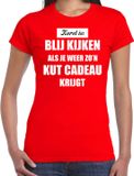 Bellatio Decorations Shoppartners Bv Rood fout Kerstshirt / t-shirt - Kerst is blij kijken / kut cadeau - dames - Kerstkleding / Christmas outfit L