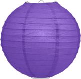 Merkloos / Sans marque Luxe bol lampion donker paars 35 cm