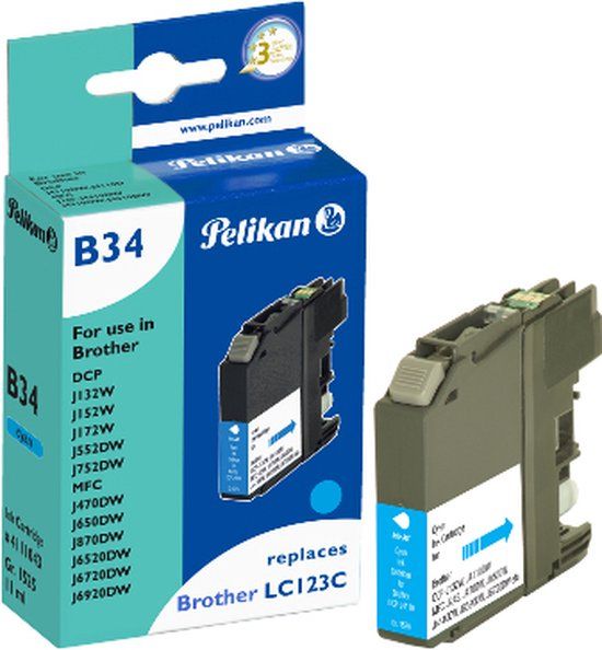 Pelikan B34 Inktcartridge Foto cyaan