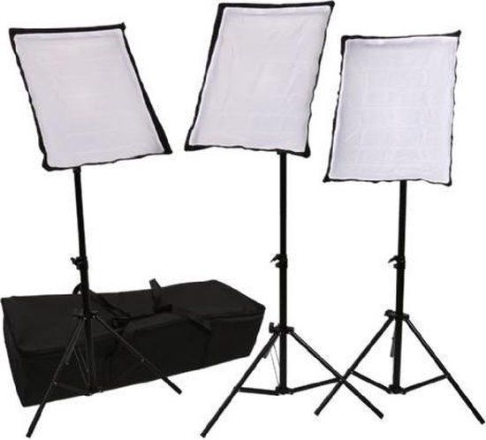 StudioKing SB03 Daglicht Set - 3x135W - LED - Zwart/Wit