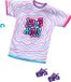 Barbie Tenue et Accessoires - Chemise Oversize Blanche avec Chaussures Violettes et Bracelet