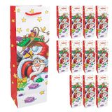 Idena 30346-12 - Kerstmannenfleszak, 12 stuks, 12 x 36 x 9 cm, papieren zakken, cadeauzakken, kerstzakken