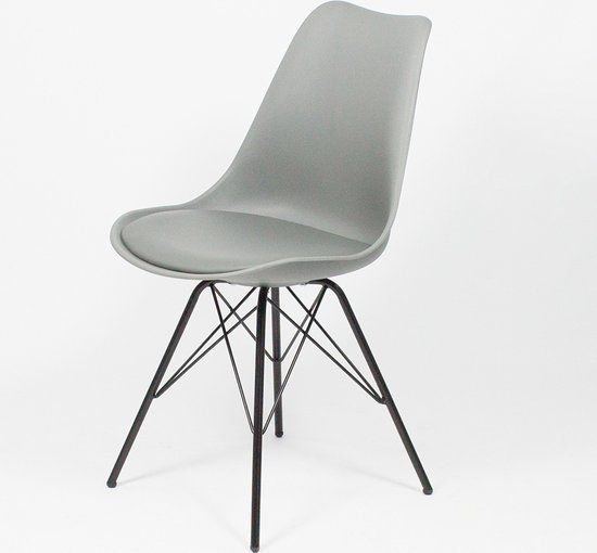 Eetkamerstoel Inger Grijs - Kunstleer - Design - Grijs
