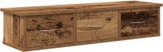 vidaXL Wandkast 88x26x18,5 cm bewerkt hout oud houtkleurig