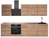 Vicco Complete keukeneenheid Fame-Line, Goudkleurig Eiken/Wit, 280 cm