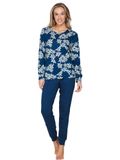 Pastunette Nordic Bloom Pyjama Bio-Katoen Blauw/Groen Bloemen Maat 46