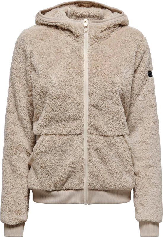 Only Play Fluffy Hood Fz Ls Jack Dames - Grijs - Maat S