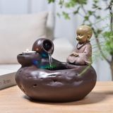 Binnenfontein, Kamerfontein Boeddha Medina (19cm) | Binnenfontein | Waterornament | Incl. LED Verlichting | Feng Shui