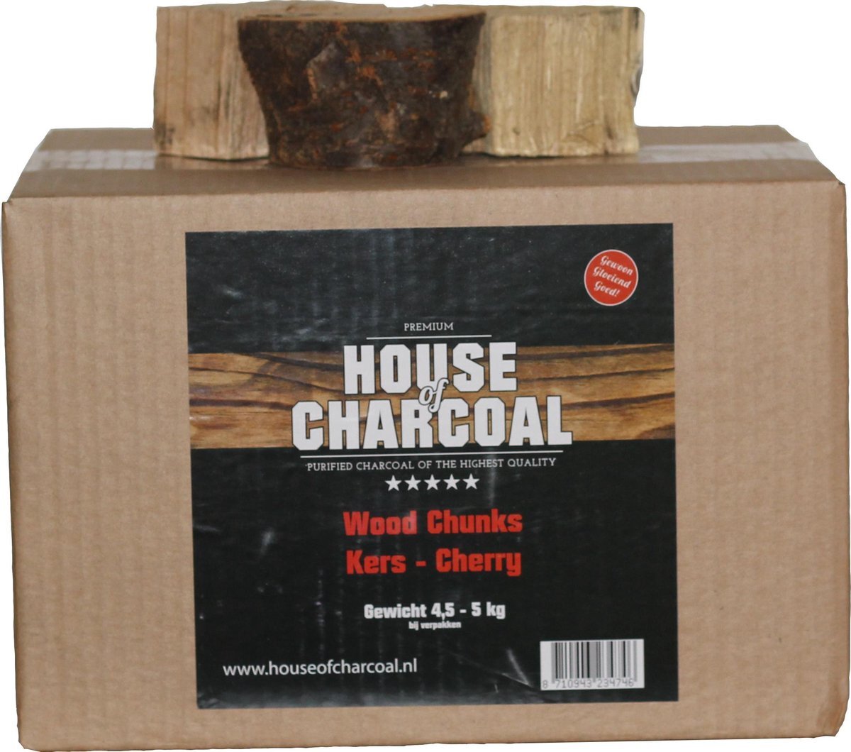 House of Charcoal Rookhout chunks Kersen - Smoking wood chunks Cherry - 5 kg