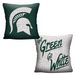 Northwest NCAA Michigan State Spartans dubbelzijdig geweven jacquardkussen, 20 "x 20", omgekeerd
