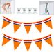 Bellatio Decorations Shoppartners Bv Oranje Versiering Set - 2x vlaggenlijn 10M / Clenchy hoekklemmen 4-pack - slinger ophangset