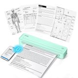 Imprimante thermique portable - A4 - 203 dpi - Bluetooth et USB - Vert