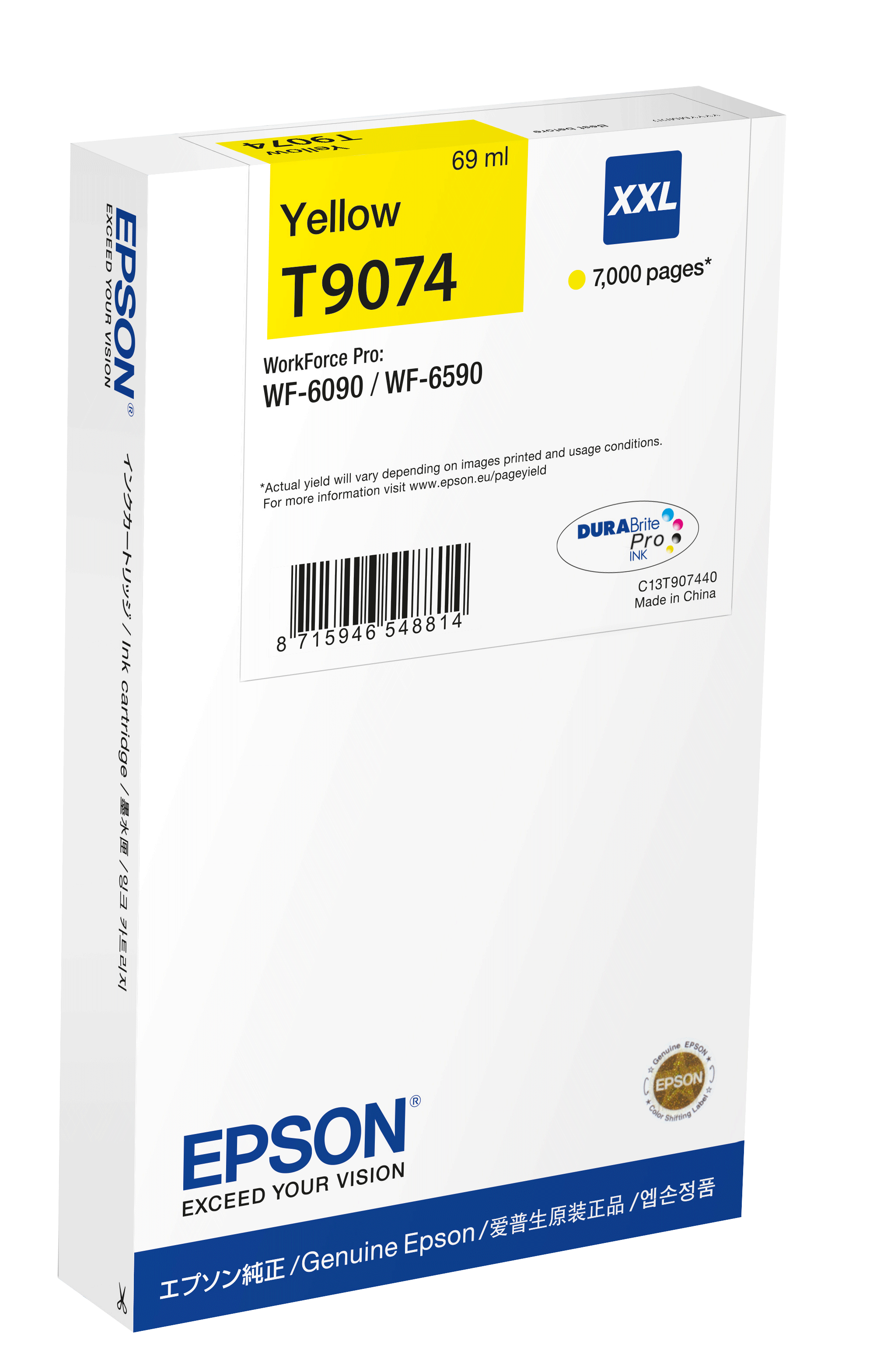 Epson WF-6xxx Ink Cartridge Yellow XXL single pack / geel