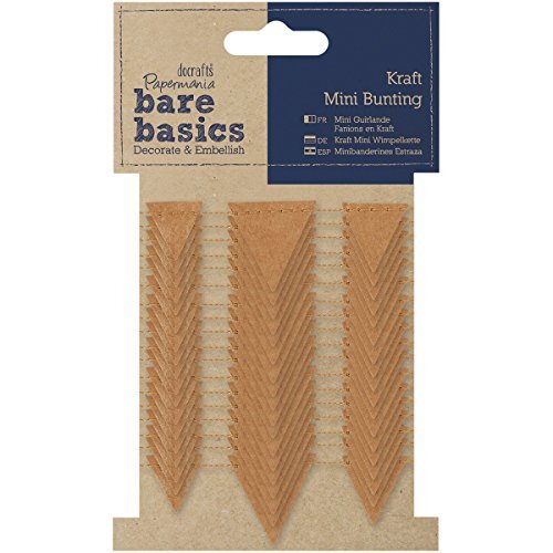 Papermania Bare Basics Kraft Mini Driehoeken Bunting