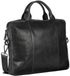 LEONHARD HEYDEN Leren business tas met laptopvak Roma RV-Aktenmappe Slim 1 Fach 5366 Schwarz zwart
