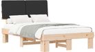 vidaXL Bedframe met Gevoerde Hoofdbord Zwart 120 x 200 cm