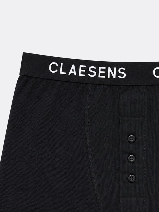 Claesen's Boxershorts Rib zwart 2-Pack XXL