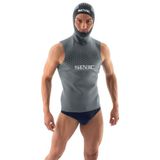 Seacsub 2 Mm Hooded Mouwloze Rashguard Grijs M Man
