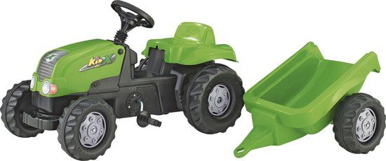 Rolly Toys rollyKid - Traptractor met Aanhanger - Groen