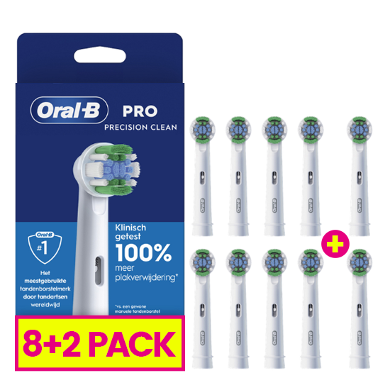 Oral-B PRO Precision Clean Mega Pack opzetborstels - 8+2 stuks
